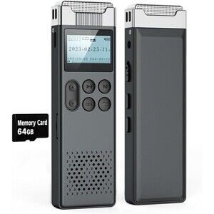 80GB Digital Voice Activated Recorder for Lectures Meetings with 3072Kbps HD